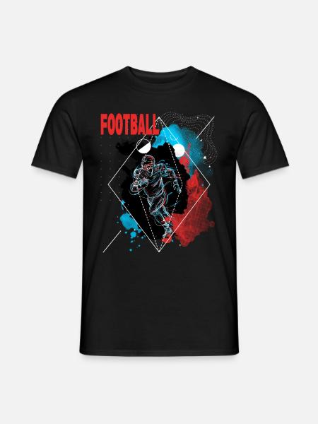 American Football Spieler Vintage Retro USA Sport - Männer T-Shirt - Schwarz