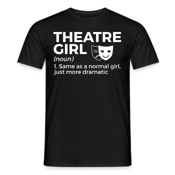 Attori teatrali - T-shirt uomo - nero - Fronte - AI Model Male 178 light (178cm)