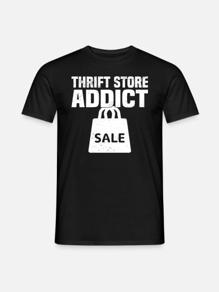 Secondhandladen Secondhand Öko Hipster Gebraucht - Männer T-Shirt - Schwarz