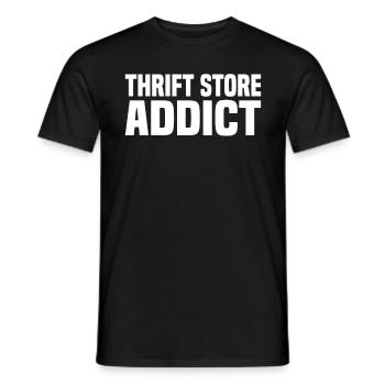 Magasin d’occasion Eco Hipster d’occasion - T-shirt homme - noir - Devant - AI Model Male 178 light (178cm)