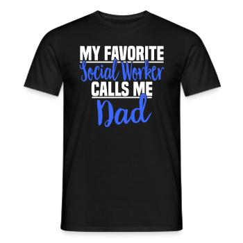 Sozialarbeit Sozialarbeiter Soziale Arbeit Papa - Männer T-Shirt - Schwarz - Vorne - AI Model Male 178 light (178cm)