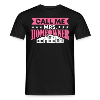 Queen bought homeowner homeowner - Men's T-Shirt - black - Front - AI Model Male 178 light (178cm)