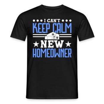 Queen bought homeowner homeowner - Men's T-Shirt - black - Front - AI Model Male 178 light (178cm)