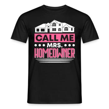 Queen bought homeowner homeowner - Men's T-Shirt - black - Front - AI Model Male 178 light (178cm)