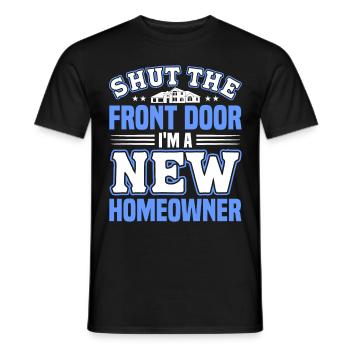 Propriétaires 2023 Nouvelle maison drôle de femmes - T-shirt homme - noir - Devant - AI Model Male 178 light (178cm)