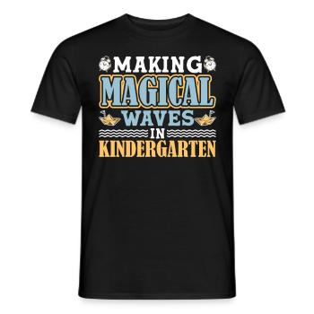 Kindergärtner Lehrer Regenbogenfarben - Männer T-Shirt - Schwarz - Vorne - AI Model Male 178 light (178cm)