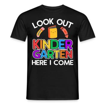 Kindergärtnerin-Kader, Der Spaß-Regenbogen-Farben - Männer T-Shirt - Schwarz - Vorne - AI Model Male 178 light (178cm)