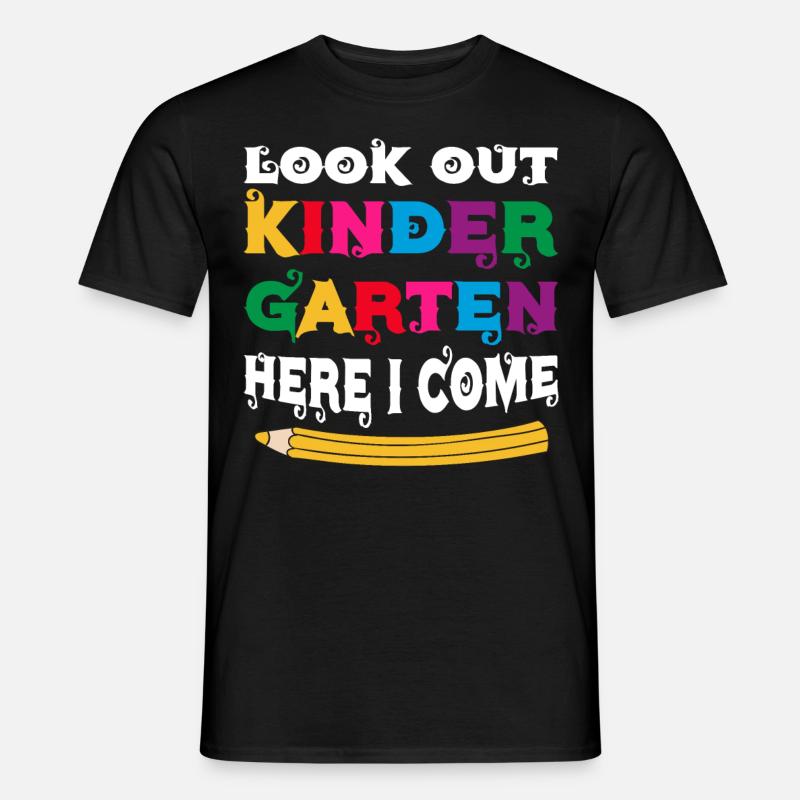 Kindergärtnerin-Kader, Der Spaß-Regenbogen-Farben - Männer T-Shirt - Schwarz