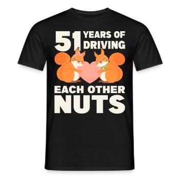 50° Matrimonio 50 anni sposati sposarsi - T-shirt uomo - nero - Fronte - AI Model Male 178 light (178cm)