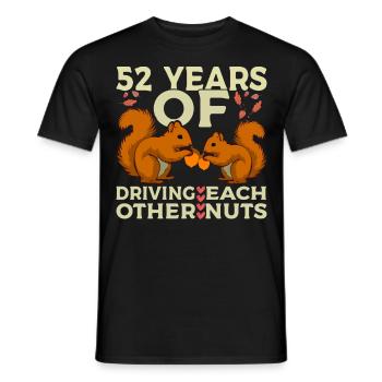 50° Matrimonio 50 anni sposati sposarsi - T-shirt uomo - nero - Fronte - AI Model Male 178 light (178cm)