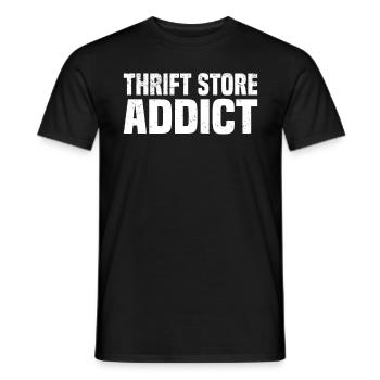 Magasin d’occasion Eco Hipster d’occasion - T-shirt homme - noir - Devant - AI Model Male 178 light (178cm)
