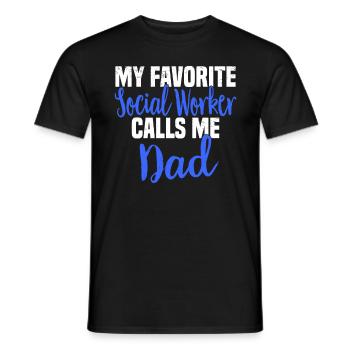 Sozialarbeit Sozialarbeiter Soziale Arbeit Papa - Männer T-Shirt - Schwarz - Vorne - AI Model Male 178 light (178cm)