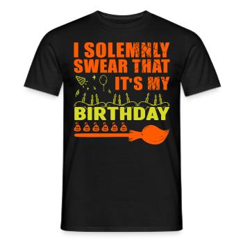 Que c’est mon costume d’anniversaire pour les enfants - T-shirt homme - noir - Devant - AI Model Male 178 light (178cm)