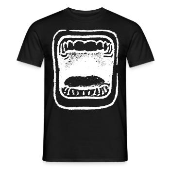 2reborn Schrei Mund Zähne Angst Scream Mouth 4 - Männer T-Shirt - Schwarz - Vorne - AI Model Male 178 light (178cm)