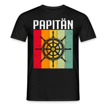 Kapitän Bootsschein Segeln Boot - Männer T-Shirt - Schwarz - Vorne - AI Model Male 178 light (178cm)