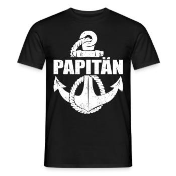 Kapitän Bootsschein Segeln Boot - Männer T-Shirt - Schwarz - Vorne - AI Model Male 178 light (178cm)