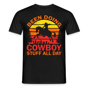 Des trucs de cow-boy fabriqués par Farm Rancher - T-shirt homme - noir - Devant - AI Model Male 178 light (178cm)