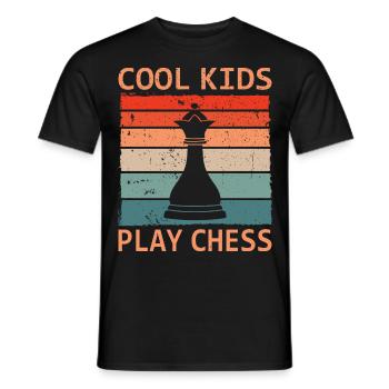 Schachschachkern Schachboxing Geschenk Für Kinder - Männer T-Shirt - Schwarz - Vorne - AI Model Male 178 light (178cm)