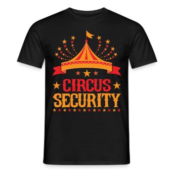 Zircus Security Circus Party Zircus Clothing - Männer T-Shirt - Schwarz - Vorne - AI Model Male 178 light (178cm)