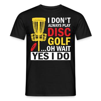 Disc Golf Frisbee Golf pour hommes et femmes - T-shirt homme - noir - Devant - AI Model Male 178 light (178cm)