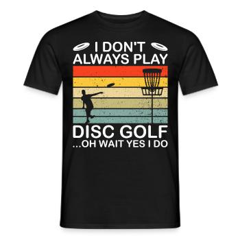 Disc Golf Frisbee Golf pour hommes et femmes - T-shirt homme - noir - Devant - AI Model Male 178 light (178cm)