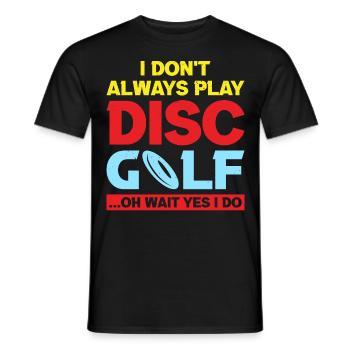 Disc Golf Frisbee Golf pour hommes et femmes - T-shirt homme - noir - Devant - AI Model Male 178 light (178cm)