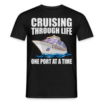 Coole Kreuzfahrt Kreuzfahrtschiff Familienurlaub - Männer T-Shirt - Schwarz - Vorne - AI Model Male 178 light (178cm)