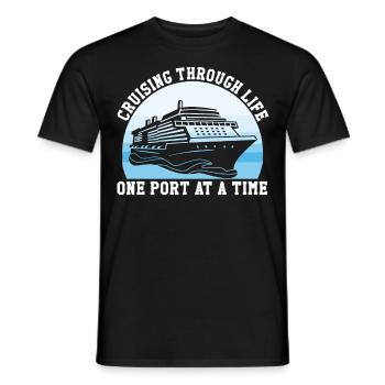 Coole Kreuzfahrt Kreuzfahrtschiff Familienurlaub - Männer T-Shirt - Schwarz - Vorne - AI Model Male 178 light (178cm)