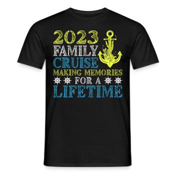 Coole Kreuzfahrt Kreuzfahrtschiff Familienurlaub - Männer T-Shirt - Schwarz - Vorne - AI Model Male 178 light (178cm)