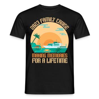 Coole Kreuzfahrt Kreuzfahrtschiff Familienurlaub - Männer T-Shirt - Schwarz - Vorne - AI Model Male 178 light (178cm)