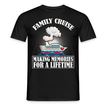 Coole Kreuzfahrt Kreuzfahrtschiff Familienurlaub - Männer T-Shirt - Schwarz - Vorne - AI Model Male 178 light (178cm)