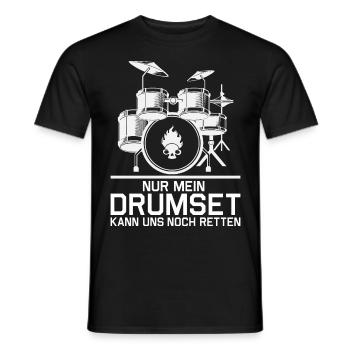 Drummer Drumsticks Schlagzeug Musiker - Männer T-Shirt - Schwarz - Vorne - AI Model Male 178 light (178cm)