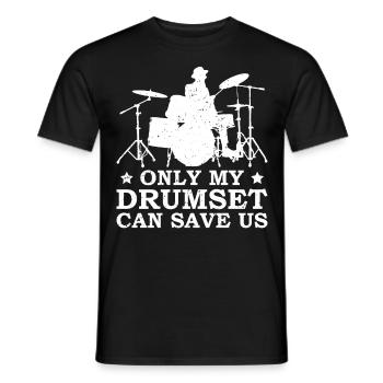 Batteur Drumsticks Drums Musicien - T-shirt homme - noir - Devant - AI Model Male 178 light (178cm)