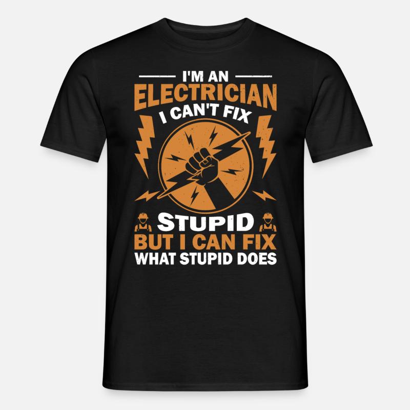 Electrician Electronics Technician Electrical Engineer - Men's T-shirt - black