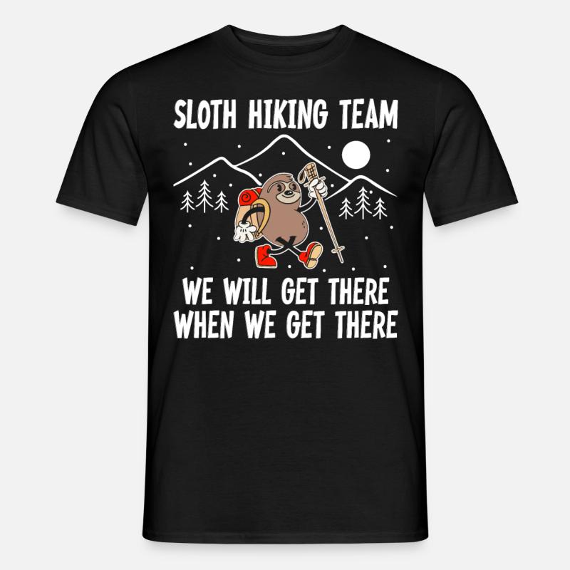 Wanderer Bergsteiger Wandern - Männer T-Shirt - Schwarz