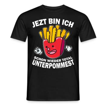 Pommes Frites Pommes Fast Food Ketchup Mayo - Männer T-Shirt - Schwarz - Vorne - AI Model Male 178 light (178cm)