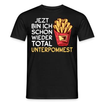 Pommes Frites Pommes Fast Food Ketchup Mayo - Männer T-Shirt - Schwarz - Vorne - AI Model Male 178 light (178cm)