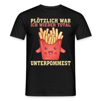 Pommes Frites Pommes Fast Food Ketchup Mayo - Männer T-Shirt - Schwarz - Vorne - AI Model Male 178 light (178cm)