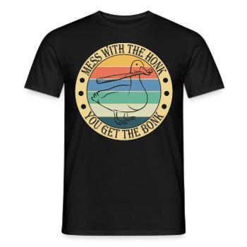 Geese Fair Goose Gift - Men's T-Shirt - black - Front - AI Model Male 178 light (178cm)