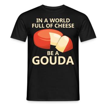 Cheese Gouda Ricotta Clothing - Men's T-Shirt - black - Front - AI Model Male 178 light (178cm)