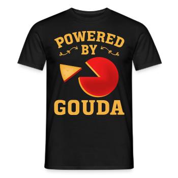 Cheese Gouda Ricotta Clothing - Men's T-Shirt - black - Front - AI Model Male 178 light (178cm)