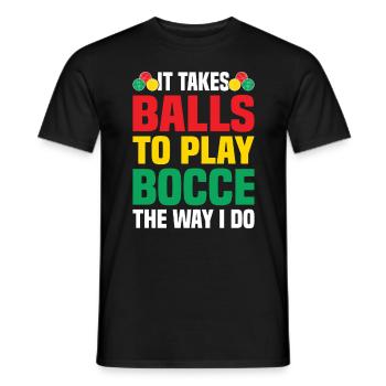 Boccia Petanque Boule Bocciaspieler Lyonnais - Männer T-Shirt - Schwarz - Vorne - AI Model Male 178 light (178cm)