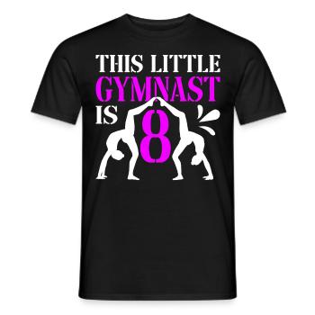 8 Jahre Alte Gymnast Athlet Geburtstags Kind - Männer T-Shirt - Schwarz - Vorne - AI Model Male 178 light (178cm)