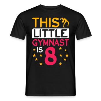 8 Jahre Alte Gymnast Athlet Geburtstags Kind - Männer T-Shirt - Schwarz - Vorne - AI Model Male 178 light (178cm)