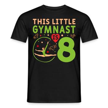 8 Jahre Alte Gymnast Athlet Geburtstags Kind - Männer T-Shirt - Schwarz - Vorne - AI Model Male 178 light (178cm)