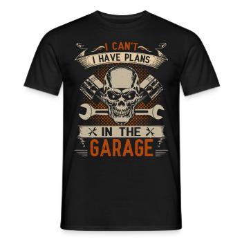 Garage Funny Car Mechanic Outfit - Men's T-Shirt - black - Front - AI Model Male 178 light (178cm)