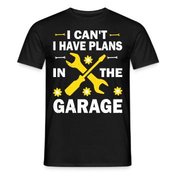 Garage Funny Car Mechanic Outfit - Men's T-Shirt - black - Front - AI Model Male 178 light (178cm)