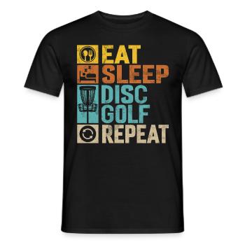 Lustiges Disc Golf & Ultimate Frisbee Spieler - Männer T-Shirt - Schwarz - Vorne - AI Model Male 178 light (178cm)