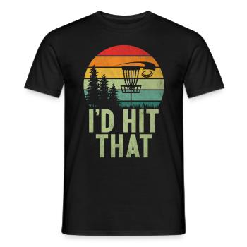Fun Disc Golf & Ultimate Frisbee Player - Men's T-Shirt - black - Front - AI Model Male 178 light (178cm)