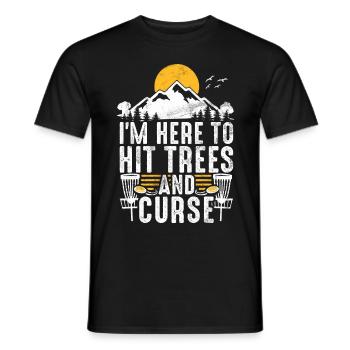 Fun Disc Golf & Ultimate Frisbee Player - Men's T-Shirt - black - Front - AI Model Male 178 light (178cm)
